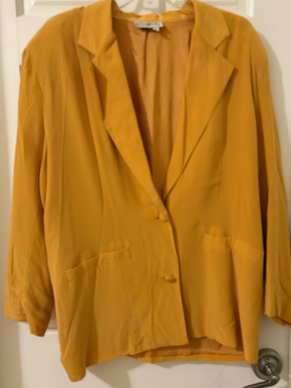 Relaxed Mustard Yellow Women's Blazer Jacket